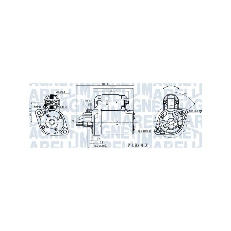 Démarreur MAGNETI MARELLI 063721311010