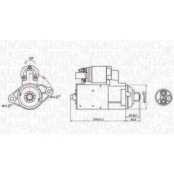 Démarreur MAGNETI MARELLI 063721409010