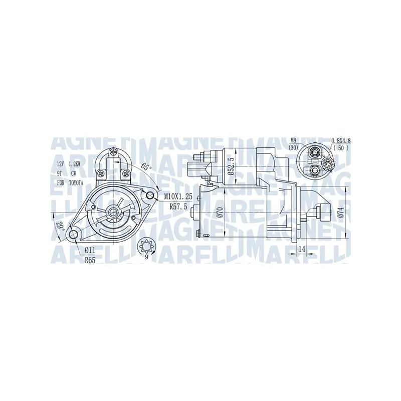 Démarreur MAGNETI MARELLI 063721450010