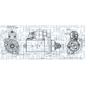Démarreur MAGNETI MARELLI 063721508010