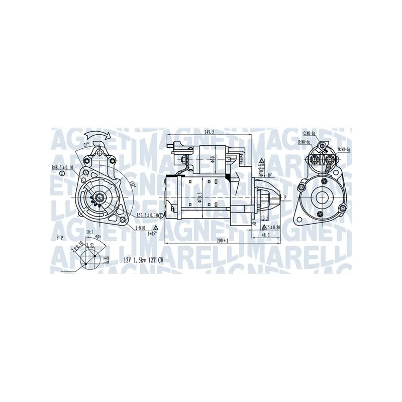 Démarreur MAGNETI MARELLI 063721527010