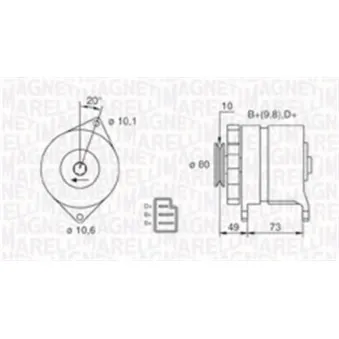 Alternateur MAGNETI MARELLI 063730077010