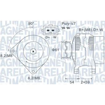 Alternateur MAGNETI MARELLI 063731143010