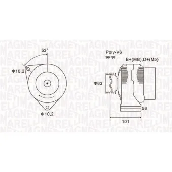 Alternateur MAGNETI MARELLI 063731152010