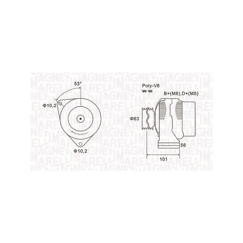 Alternateur MAGNETI MARELLI 063731152010