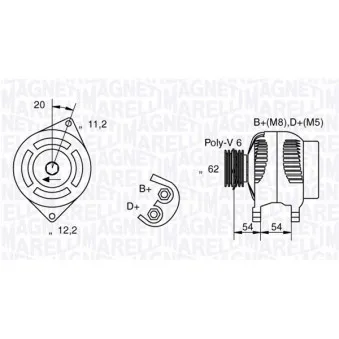 Alternateur MAGNETI MARELLI 063731223010