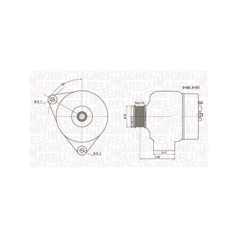 Alternateur MAGNETI MARELLI 063731300010