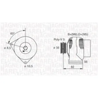 Alternateur MAGNETI MARELLI 063731305010