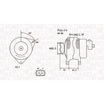 Alternateur MAGNETI MARELLI 063731317010