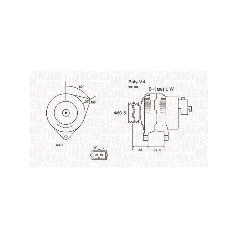Alternateur MAGNETI MARELLI 063731317010