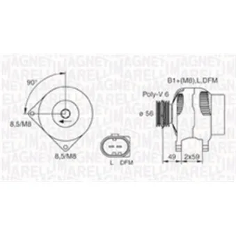 Alternateur MAGNETI MARELLI 063731378010