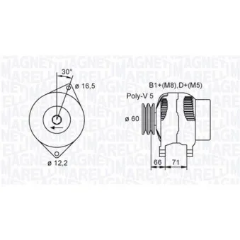 Alternateur MAGNETI MARELLI 063731471010