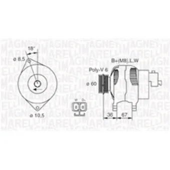 Alternateur MAGNETI MARELLI 063731521010