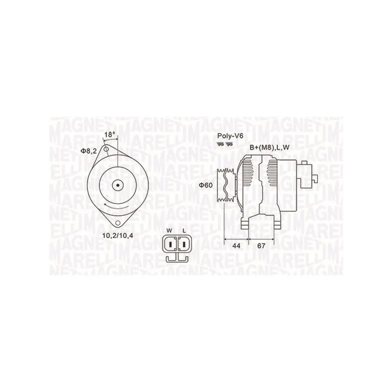 Alternateur MAGNETI MARELLI 063731526010