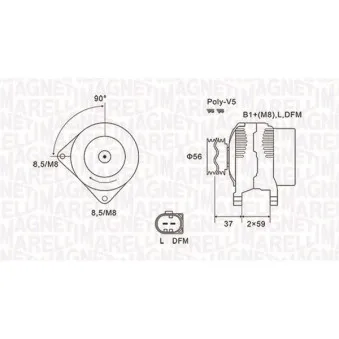 Alternateur MAGNETI MARELLI 063731541010