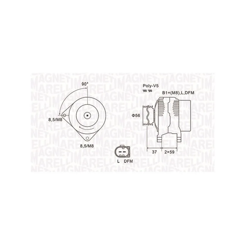 Alternateur MAGNETI MARELLI 063731541010