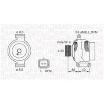 Alternateur MAGNETI MARELLI 063731544010