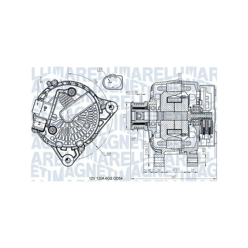 Alternateur MAGNETI MARELLI 063731545910