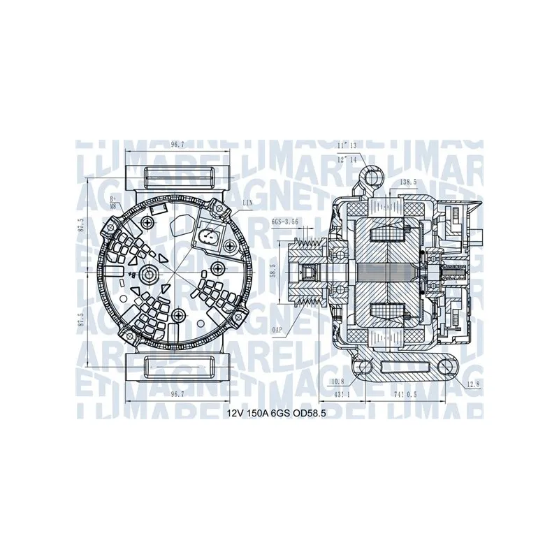 Alternateur MAGNETI MARELLI 063731546110