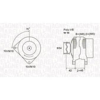 Alternateur MAGNETI MARELLI 063731564010