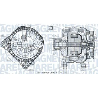 Alternateur MAGNETI MARELLI 063731576710