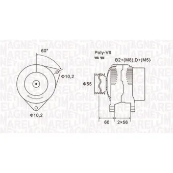 Alternateur MAGNETI MARELLI 063731577010