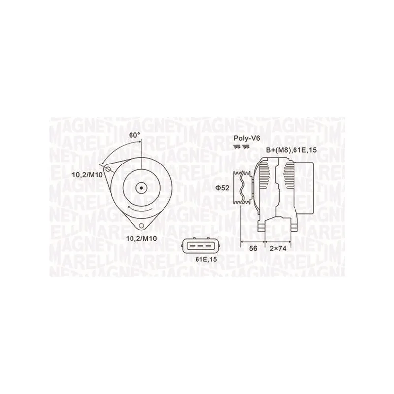 Alternateur MAGNETI MARELLI 063731580010