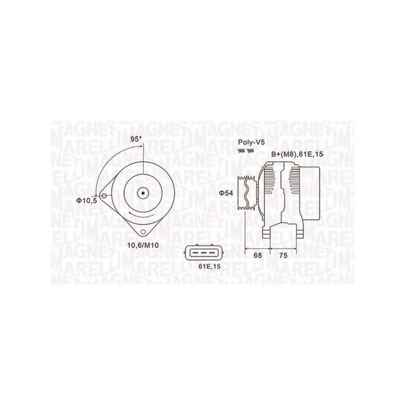 Alternateur MAGNETI MARELLI 063731584010