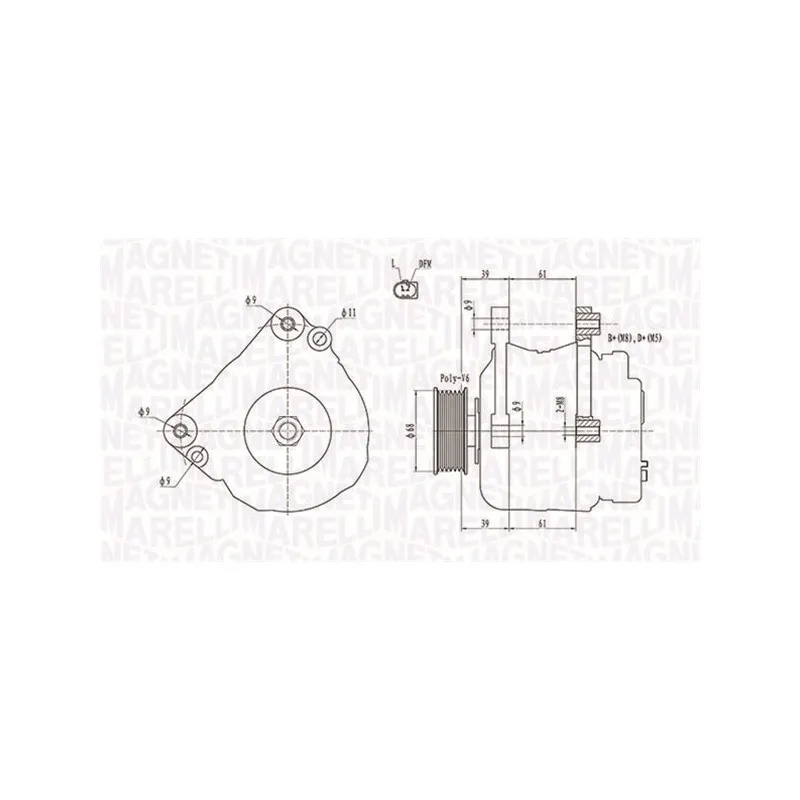 Alternateur MAGNETI MARELLI 063731587010