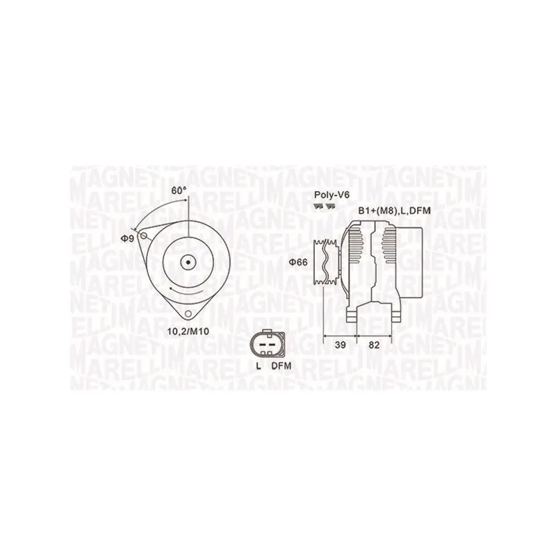 Alternateur MAGNETI MARELLI 063731588010