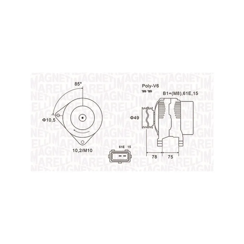 Alternateur MAGNETI MARELLI 063731591010