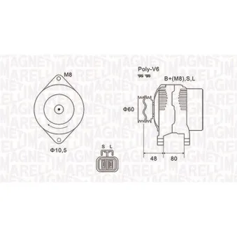 Alternateur MAGNETI MARELLI 063731607010