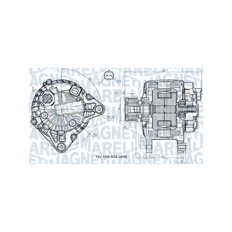 Alternateur MAGNETI MARELLI 063731617810