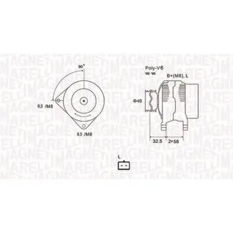 Alternateur MAGNETI MARELLI 063731627010