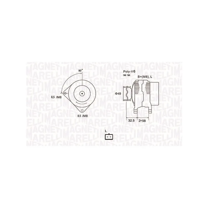 Alternateur MAGNETI MARELLI 063731627010
