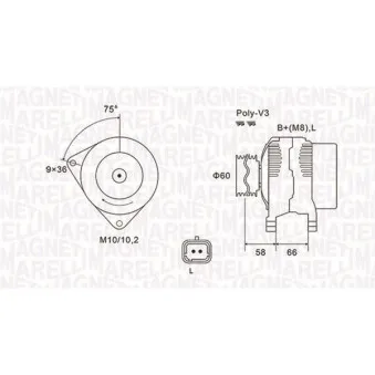 Alternateur MAGNETI MARELLI 063731637010