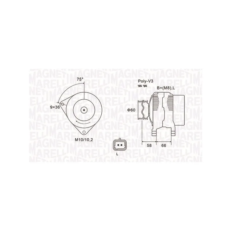 Alternateur MAGNETI MARELLI 063731637010