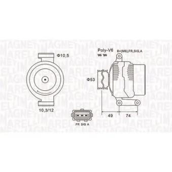 Alternateur MAGNETI MARELLI 063731638010