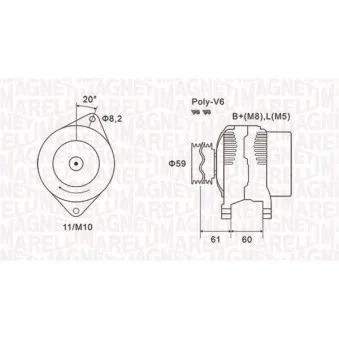 Alternateur MAGNETI MARELLI 063731643010