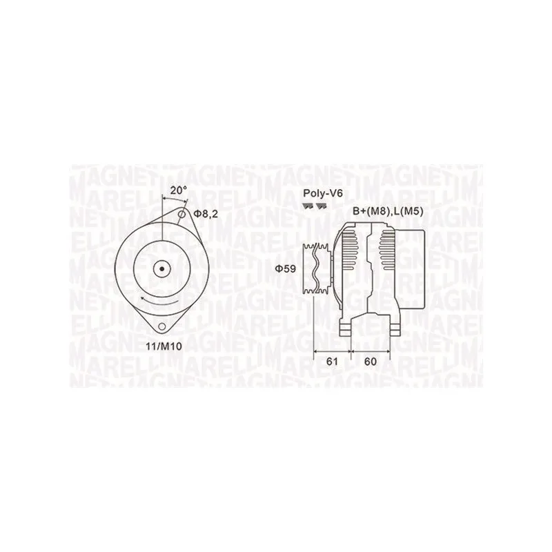 Alternateur MAGNETI MARELLI 063731643010