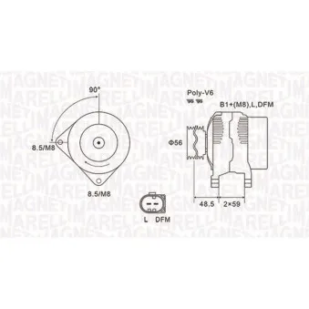 Alternateur MAGNETI MARELLI 063731644010