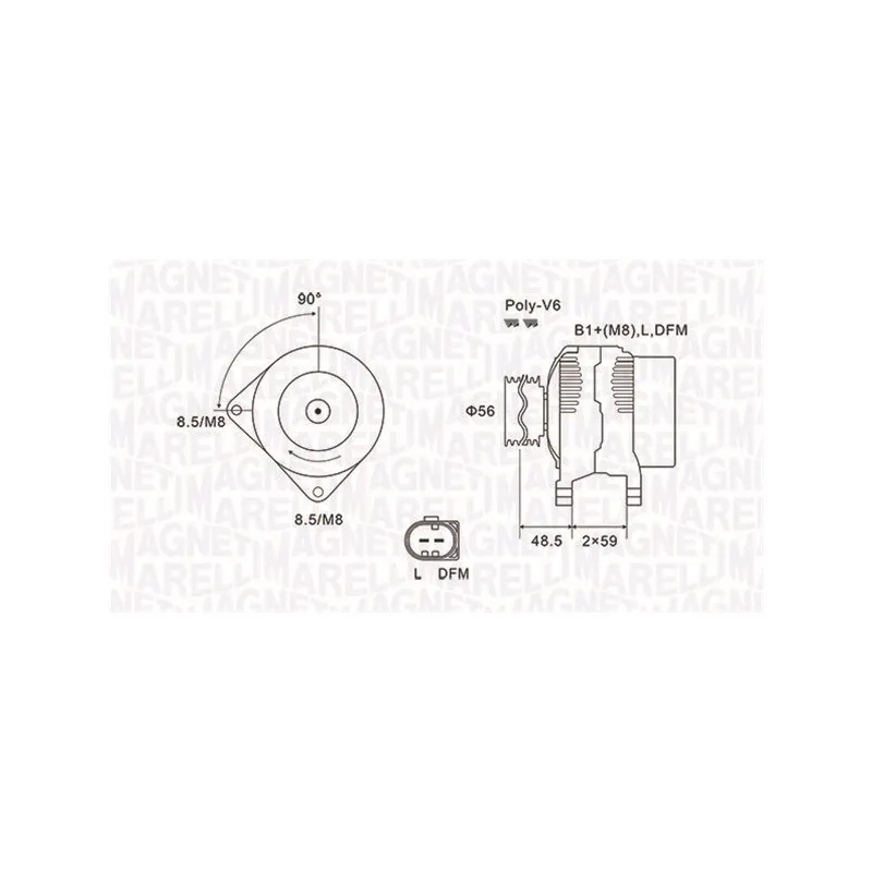 Alternateur MAGNETI MARELLI 063731644010