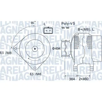 Alternateur MAGNETI MARELLI 063731645010