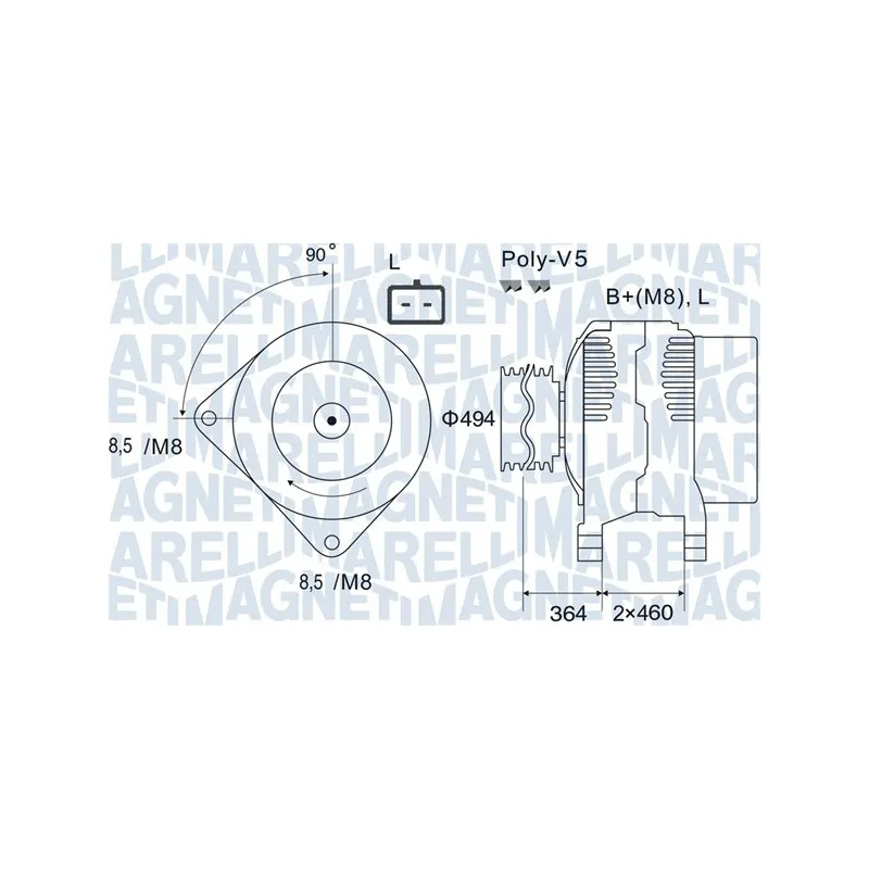 Alternateur MAGNETI MARELLI 063731645010