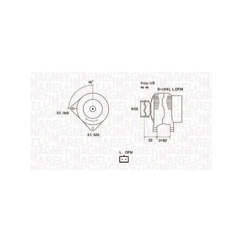 Alternateur MAGNETI MARELLI 063731662010
