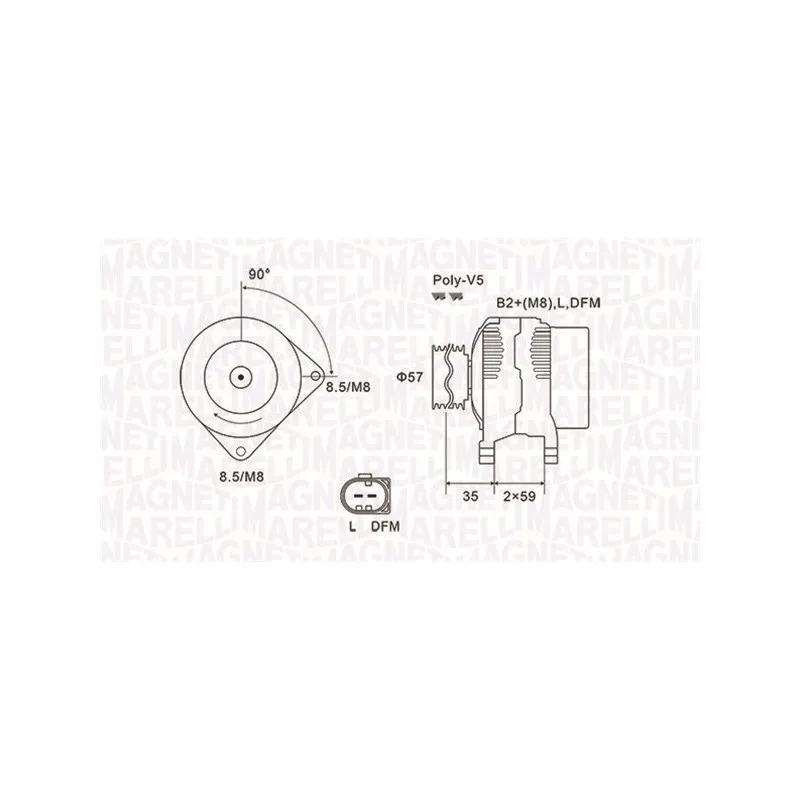 Alternateur MAGNETI MARELLI 063731675010