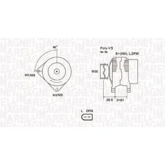 Alternateur MAGNETI MARELLI 063731678010