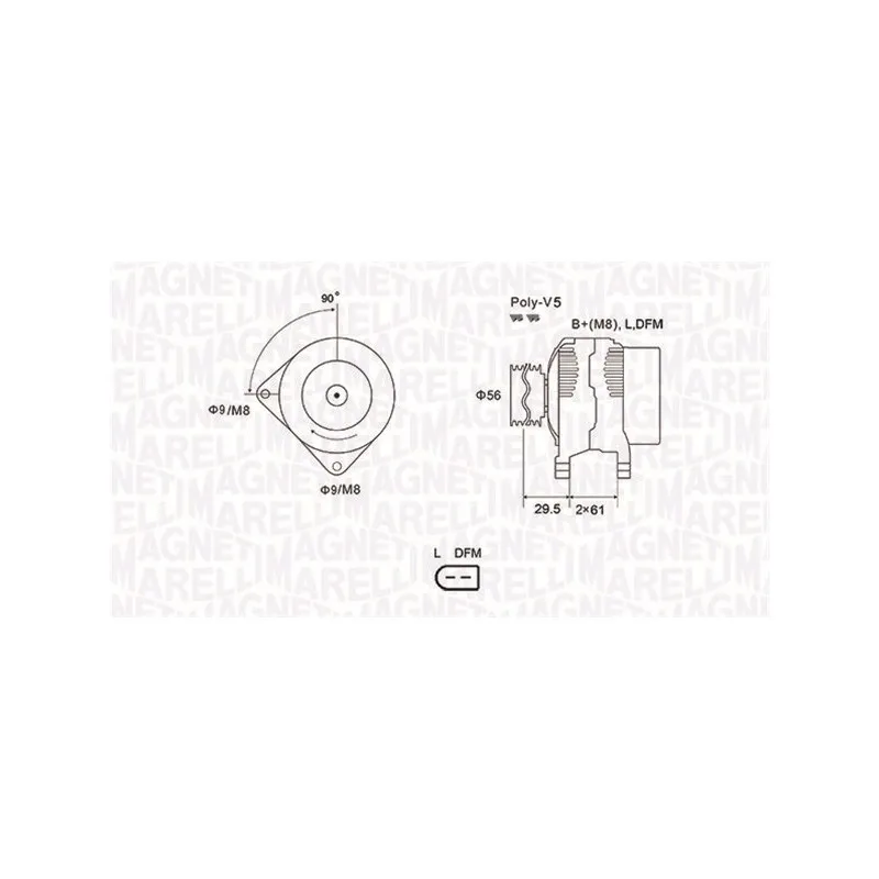 Alternateur MAGNETI MARELLI 063731678010