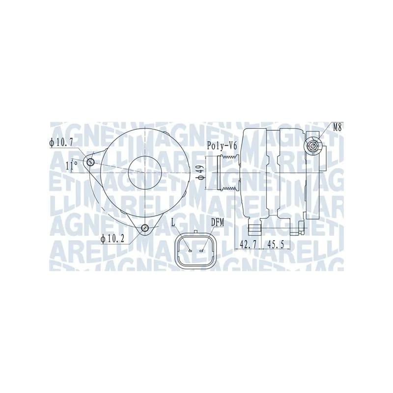 Alternateur MAGNETI MARELLI 063731681010