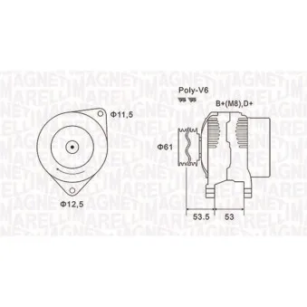 Alternateur MAGNETI MARELLI 063731698010